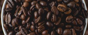 Preview wallpaper beans, coffee, cup, brown, drink