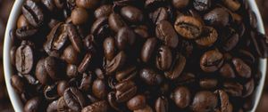 Preview wallpaper beans, coffee, cup, brown, drink
