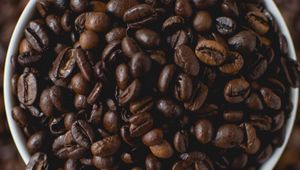 Preview wallpaper beans, coffee, cup, brown, drink