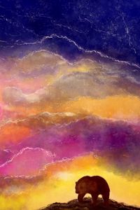 Preview wallpaper bear, art, colorful, sky