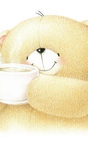 Preview wallpaper bear, art, cup, cute