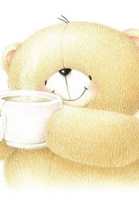 Preview wallpaper bear, art, cup, cute