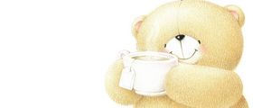 Preview wallpaper bear, art, cup, cute