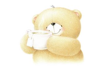 Preview wallpaper bear, art, cup, cute