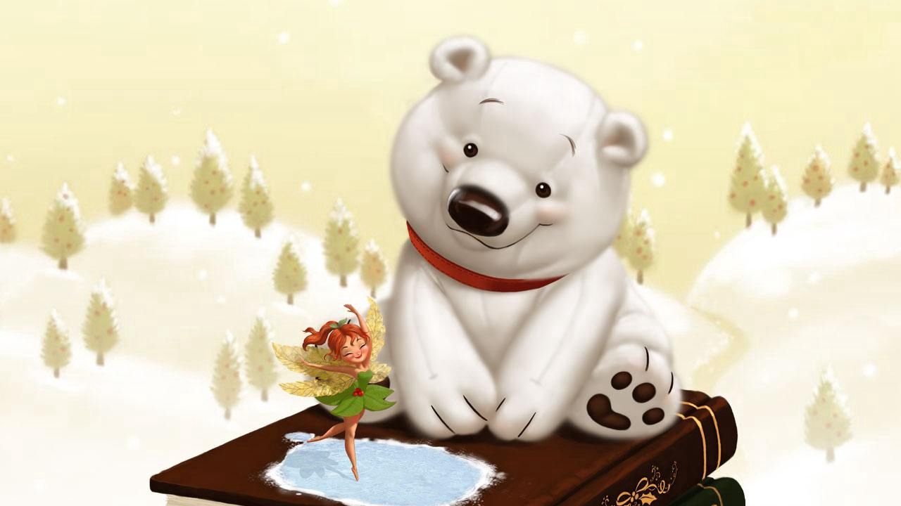 Wallpaper bear, book, fairy tale, childhood