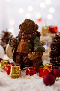 Preview wallpaper bear, figurine, christmas, new year, toys