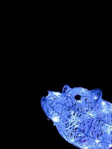Preview wallpaper bear, garland, glow, dark