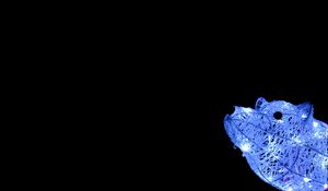Preview wallpaper bear, garland, glow, dark