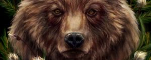 Preview wallpaper bear, horns, predator, art