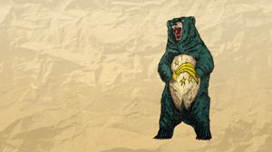 Preview wallpaper bear, paper, crumpled, ill
