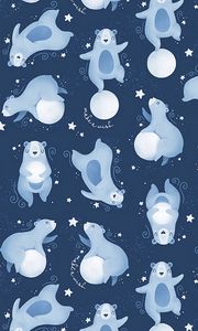 Preview wallpaper bear, pattern, patterns, planet, animals