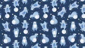 Preview wallpaper bear, pattern, patterns, planet, animals