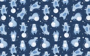 Preview wallpaper bear, pattern, patterns, planet, animals