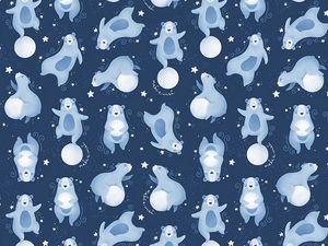 Preview wallpaper bear, pattern, patterns, planet, animals