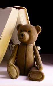 Preview wallpaper bear, toy, book