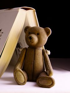 Preview wallpaper bear, toy, book