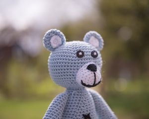 Preview wallpaper bear, toy, knitted