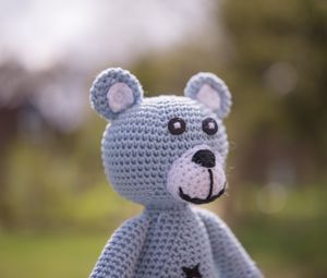 Preview wallpaper bear, toy, knitted