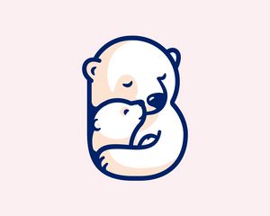 Preview wallpaper bears, bear, hugs, art, vector