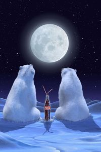 Preview wallpaper bears, cola, snow