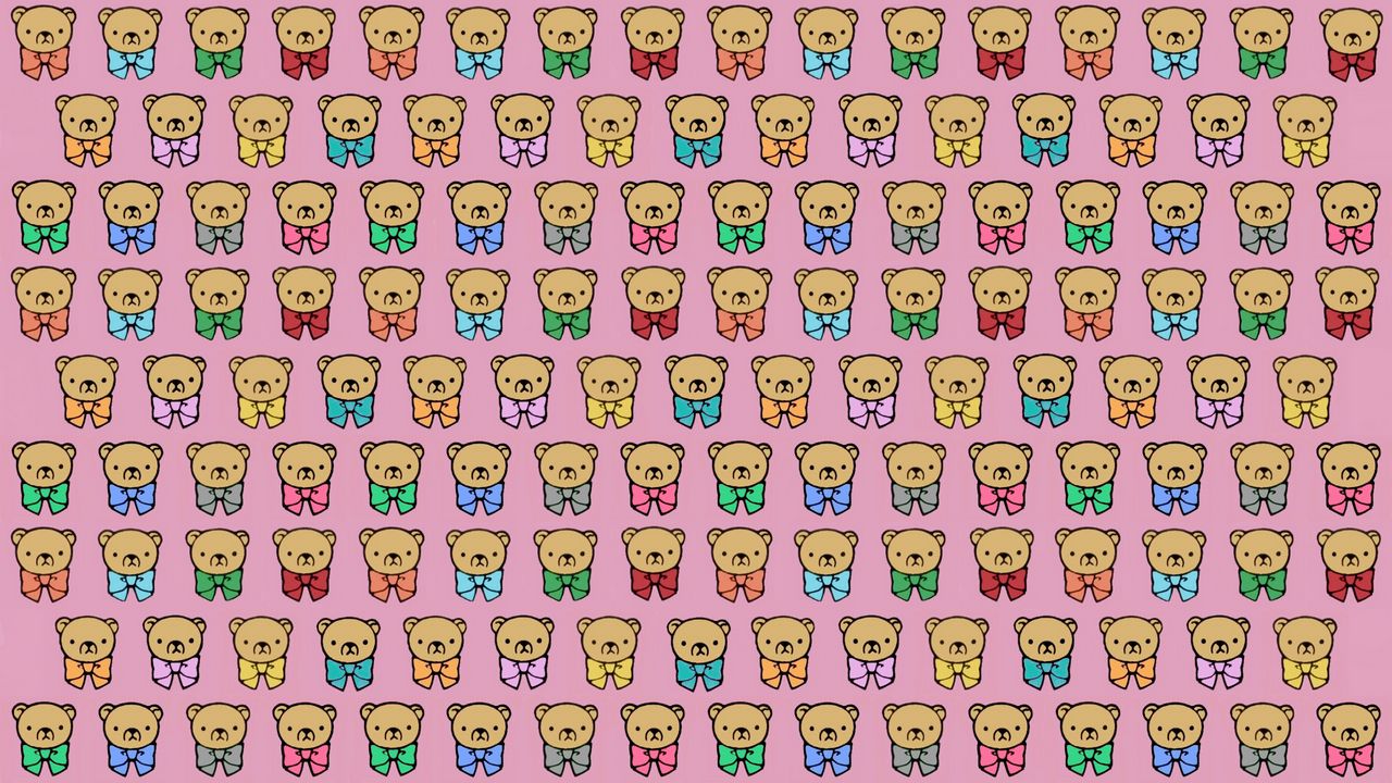 Wallpaper bears, multicolored, graphic, background