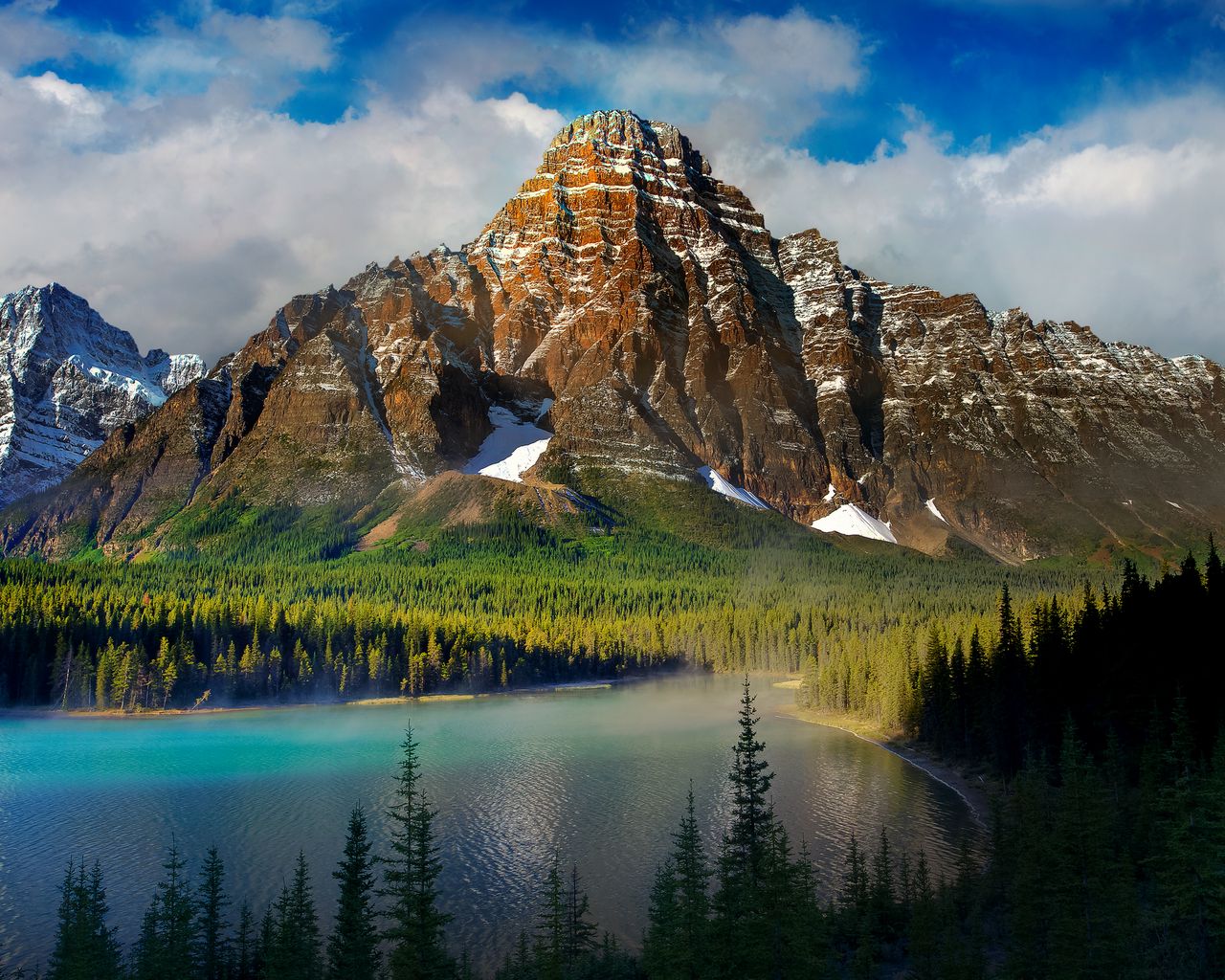 Download wallpaper 1280x1024 beautiful scenery, mountains, lake, nature  standard 5:4 hd background
