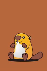 Preview wallpaper beaver, cute, art, vector