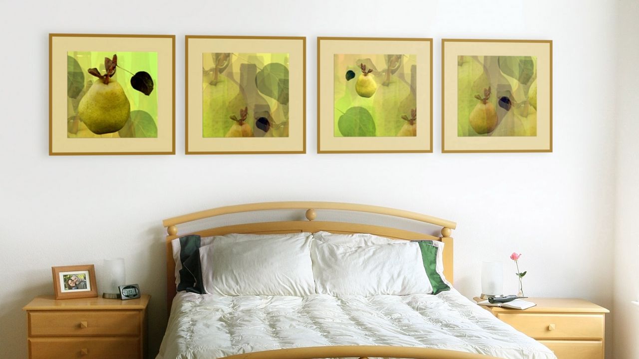 Wallpaper bed, bedroom, bathroom, painting, style