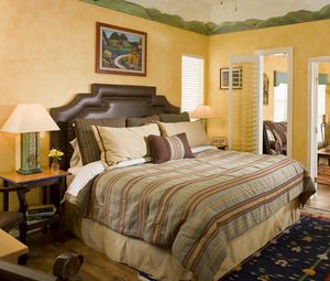Preview wallpaper bed, bedroom, lamp, bedside table