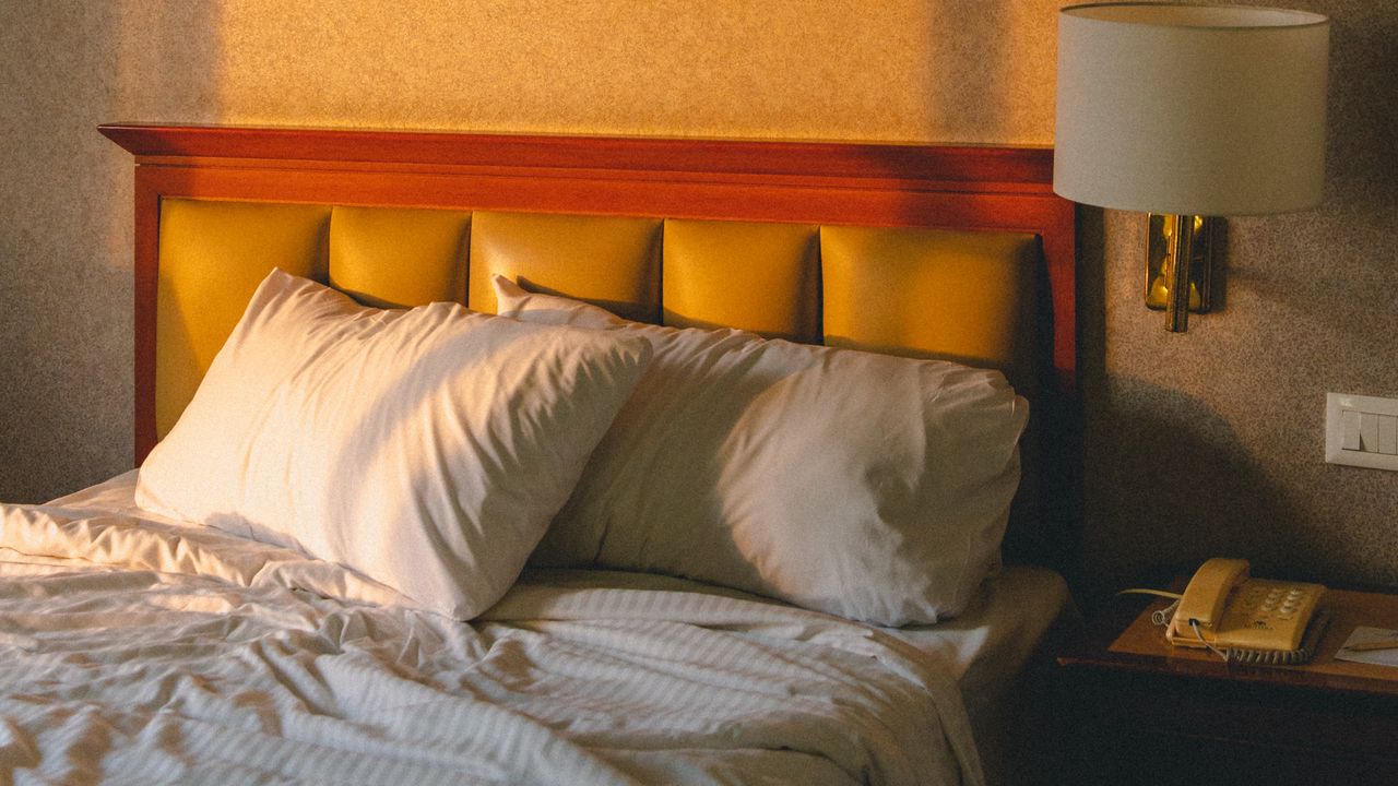 Wallpaper bed, pillows, interior, aesthetics