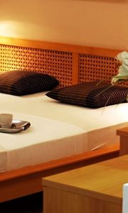 Preview wallpaper bed, room, design, interior, tableware