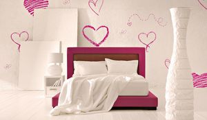 Preview wallpaper bed, room, romantic, heart, design