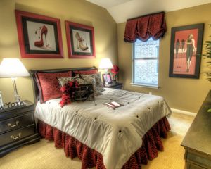 Preview wallpaper bedroom, bathroom, bedding, paintings, comfort