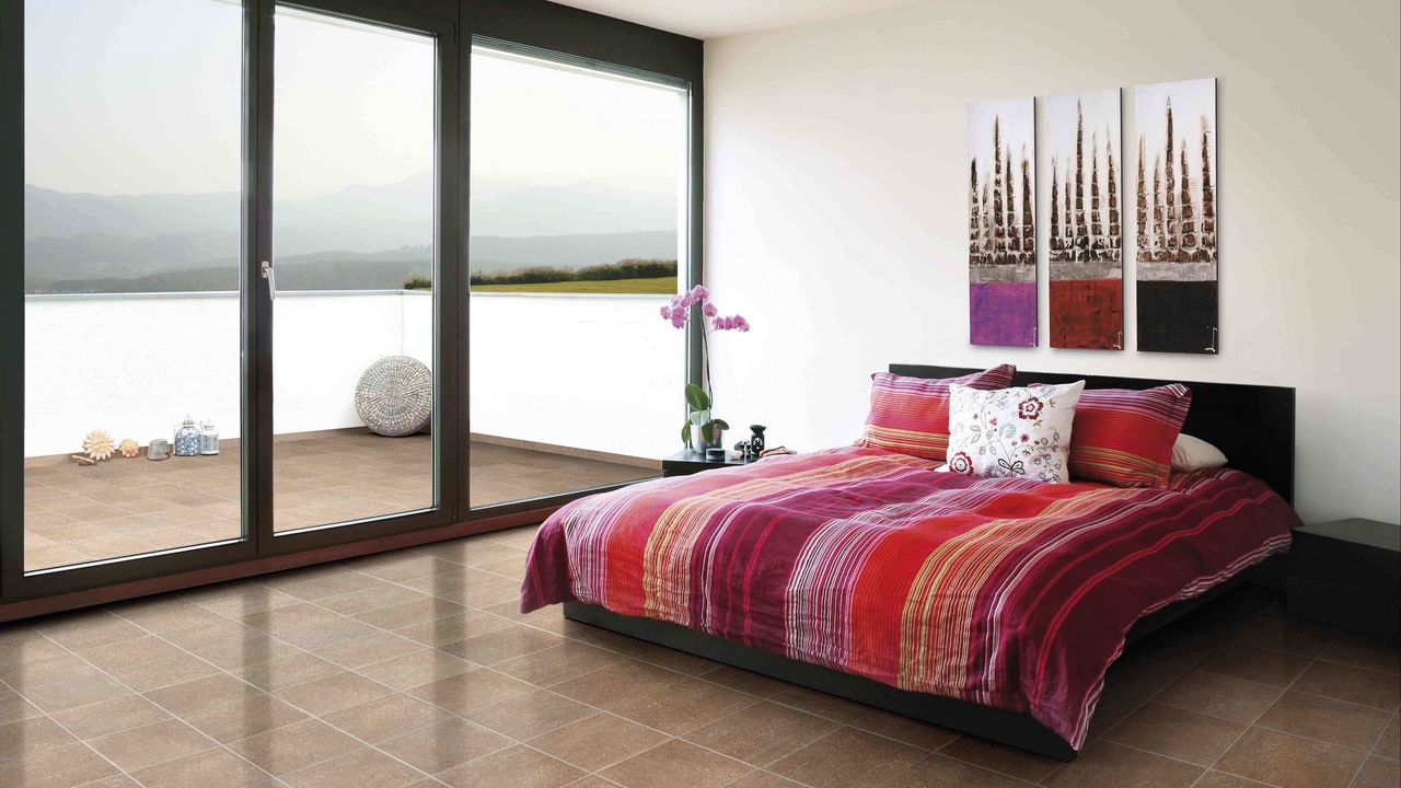 Wallpaper bedroom, design, interior, bed, doors, high-tech