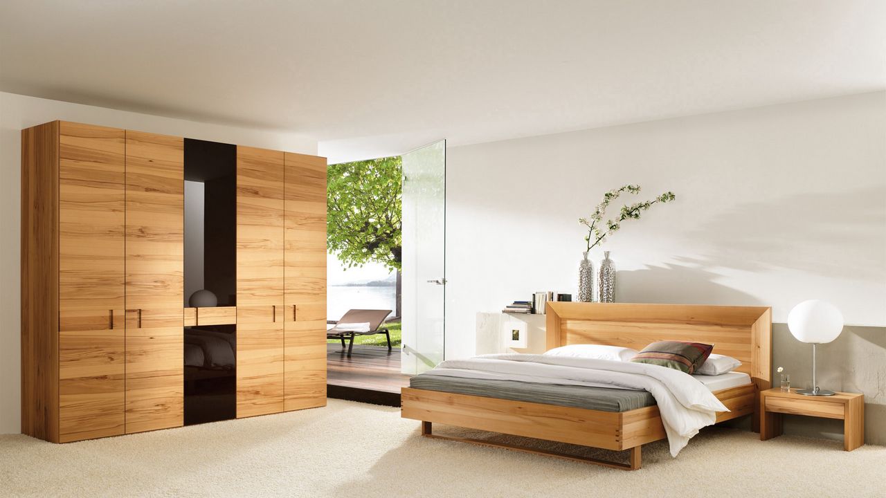 Wallpaper bedroom, wardrobe, style, wooden