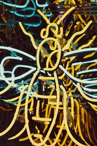 Preview wallpaper bee, neon, light, form