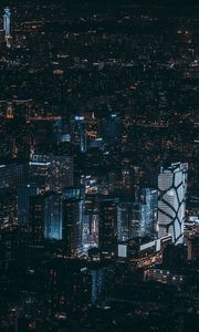 Preview wallpaper beijing, china, night city, view from above, skyscrapers