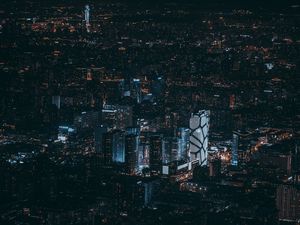 Preview wallpaper beijing, china, night city, view from above, skyscrapers