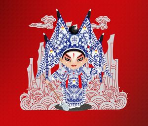 Preview wallpaper beijing opera, costumes, fabric, patterns