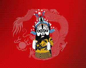 Preview wallpaper beijing opera, dragon, costume, dance