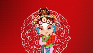 Preview wallpaper beijing opera, girl, costume designs