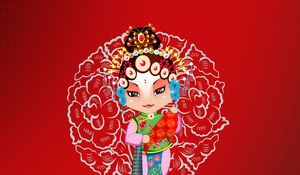 Preview wallpaper beijing opera, girl, costume designs