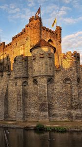 Preview wallpaper belgium, castle, moat, wall