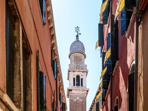 Preview wallpaper bell tower, buildings, windows, facade, tower, architecture