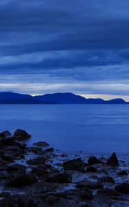 Preview wallpaper bellingham, united states, shore, stones, mountains