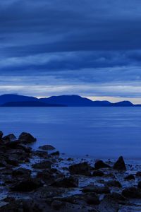 Preview wallpaper bellingham, united states, shore, stones, mountains