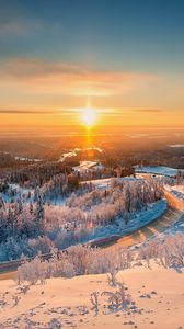 Preview wallpaper belogorie, ural, winter, light, landscape