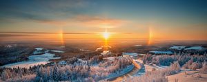 Preview wallpaper belogorie, ural, winter, light, landscape