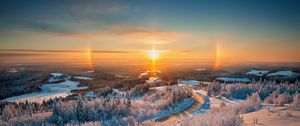 Preview wallpaper belogorie, ural, winter, light, landscape