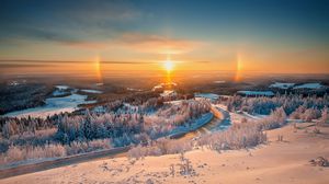 Preview wallpaper belogorie, ural, winter, light, landscape